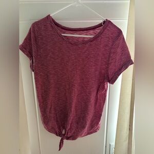 SO Red and White Striped Shirt Size L